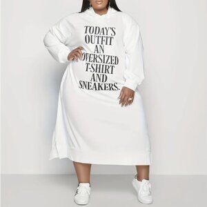 Plus Size T-Shirt Hoodie Dress